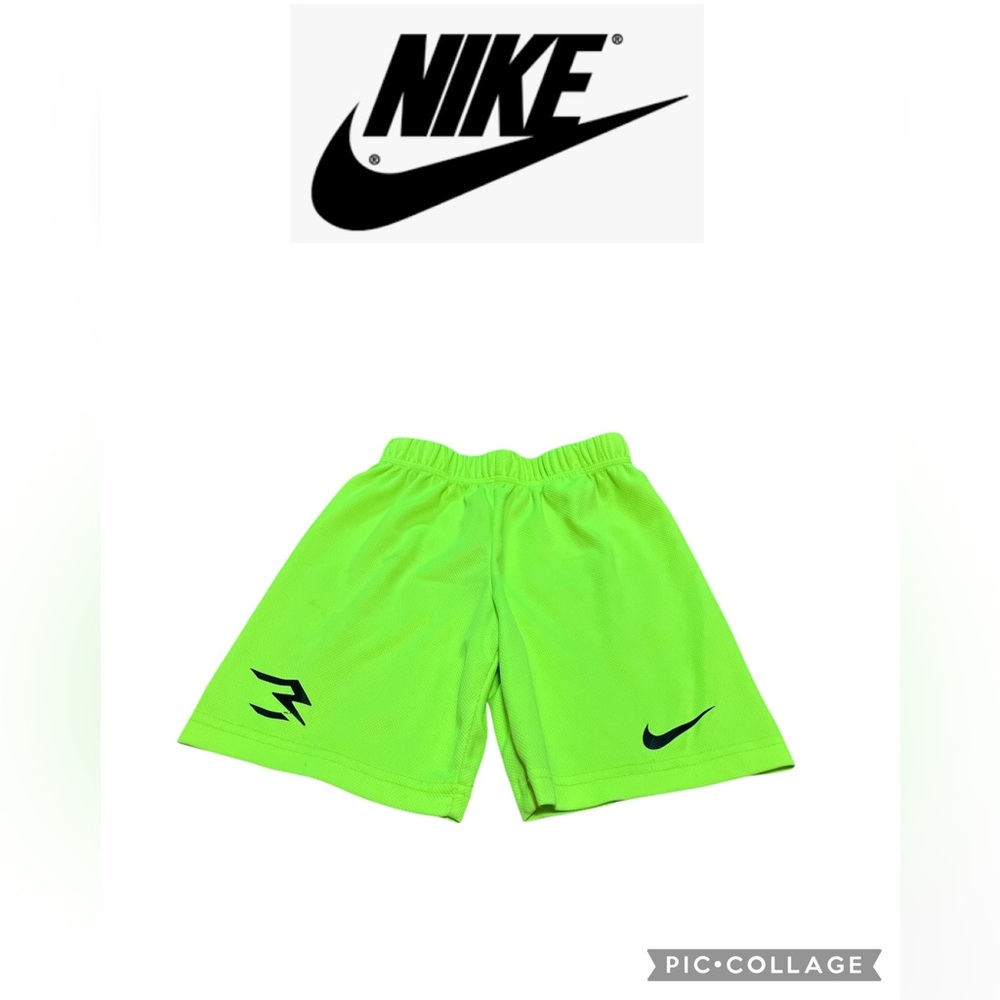 Nike Kids Neon Green Athletic Shorts - Picture 1 of 2